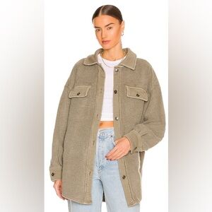 Free People Button Up Ruby Jacket